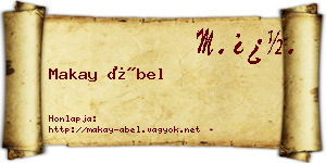 Makay Ábel névjegykártya