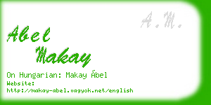 abel makay business card