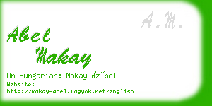 abel makay business card